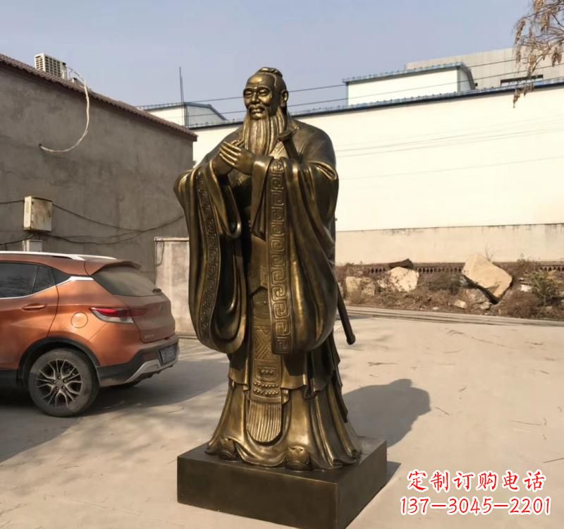廊坊孔子名人铜雕
