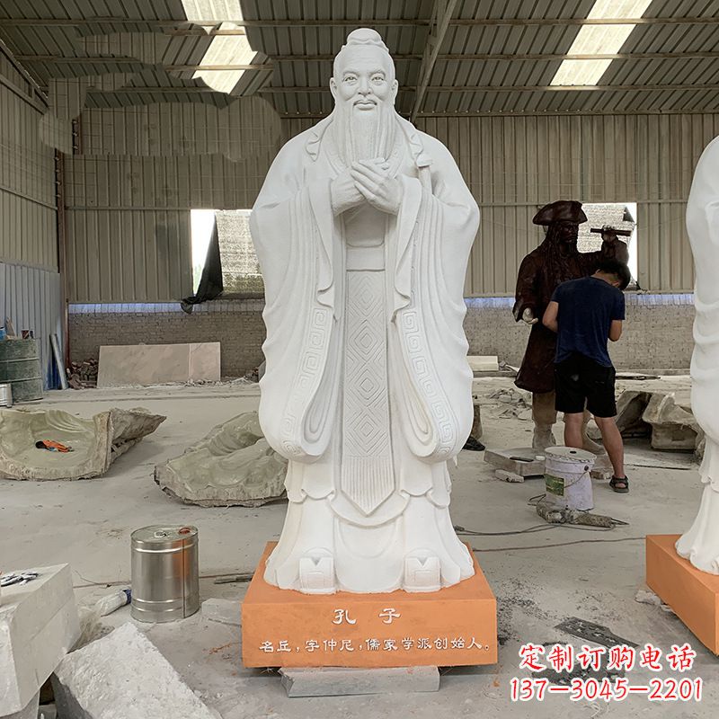 廊坊孔子人物石雕