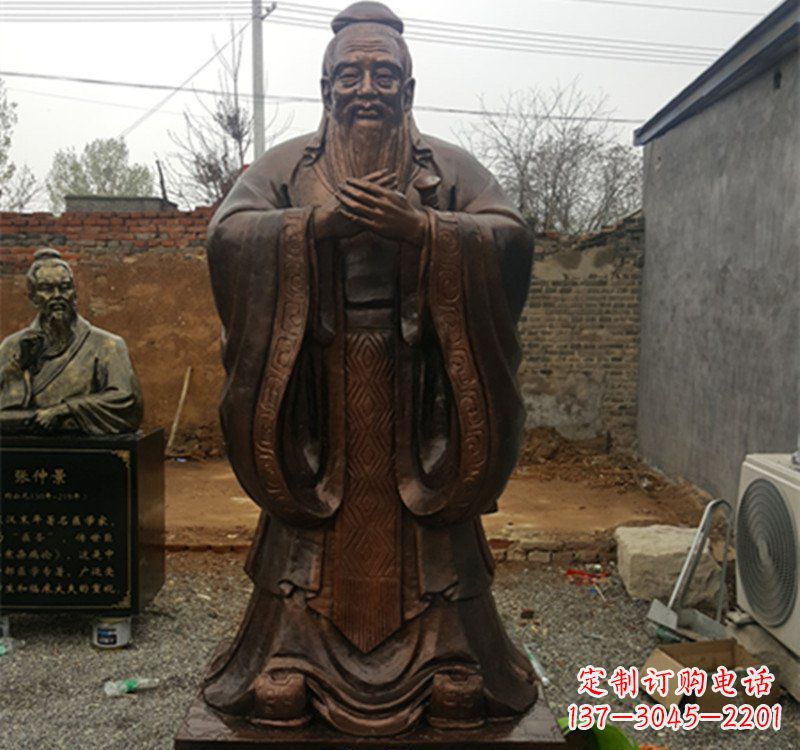 廊坊体现传统文化魅力精美孔子雕塑