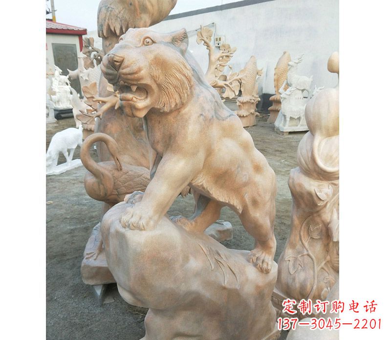 廊坊老虎石雕公园十二生肖动物