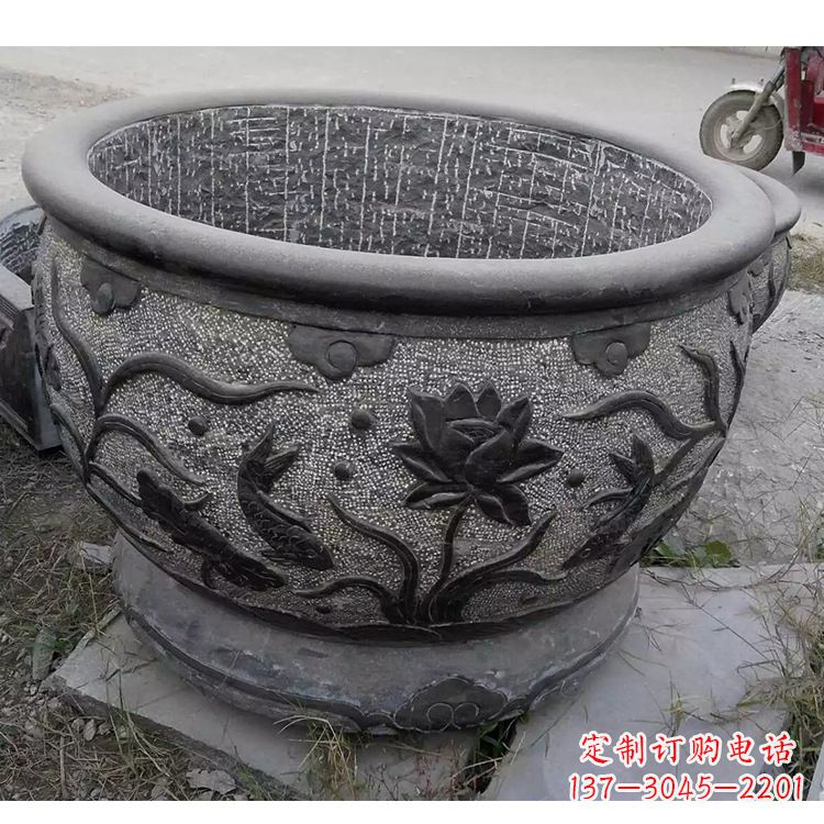 廊坊老青石水缸