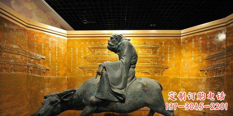 廊坊精美老子骑牛铜雕,领略古代文化魅力