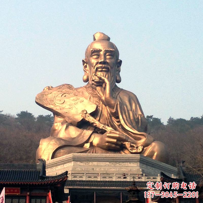 廊坊老子铜雕像