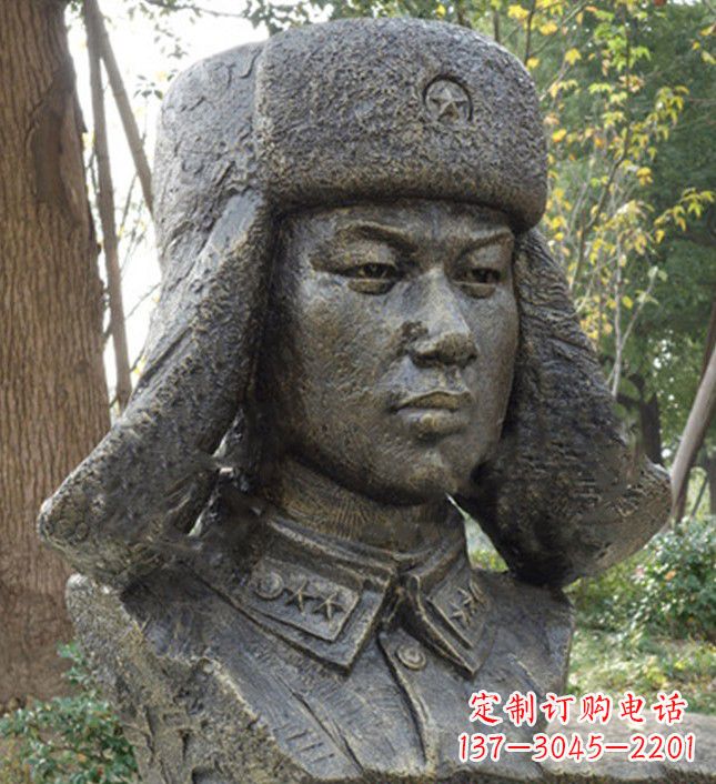 廊坊雷锋头像铜雕塑