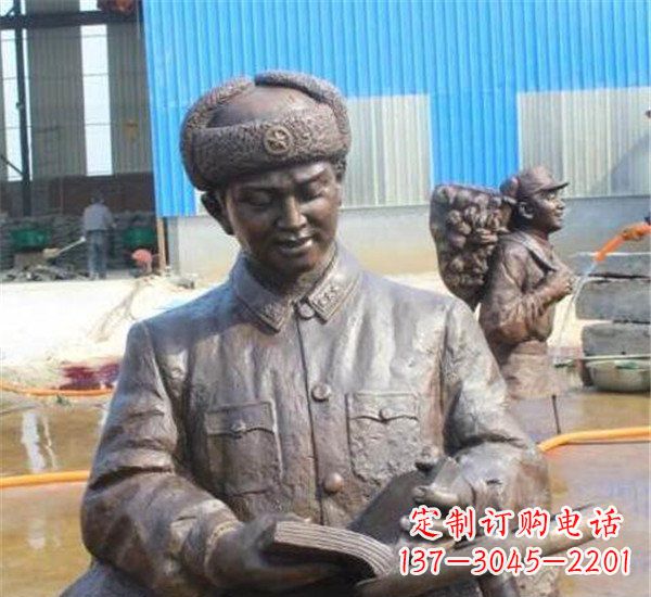 廊坊雷锋校园英雄名人铜雕