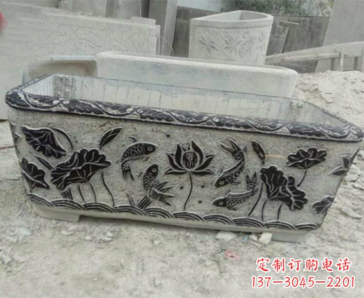 廊坊连年有余浮雕仿古水缸