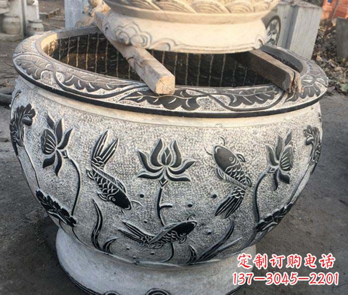 廊坊中领雕塑-仿古圆水缸雕塑