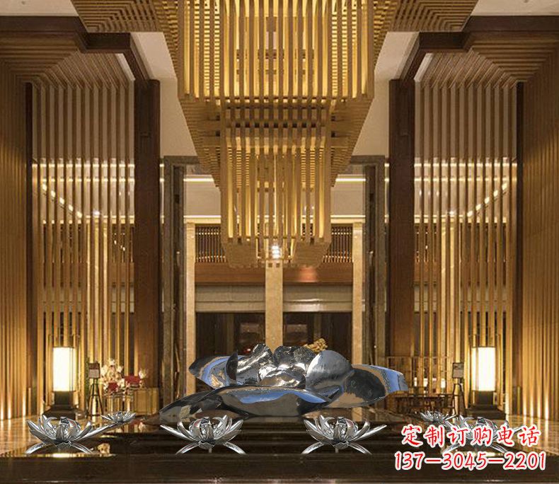 廊坊专业定制莲花不锈钢雕塑