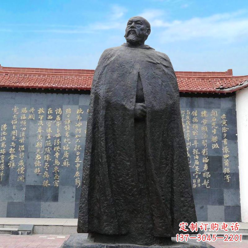 廊坊精美手工雕刻林则徐铜雕像