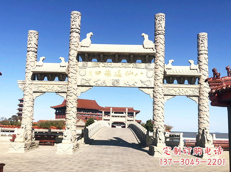 廊坊临夏石雕牌坊—打造国风精美雕塑