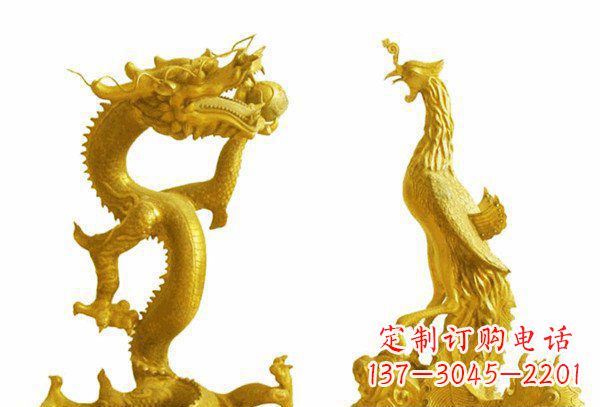廊坊龙凤呈祥神兽铜雕