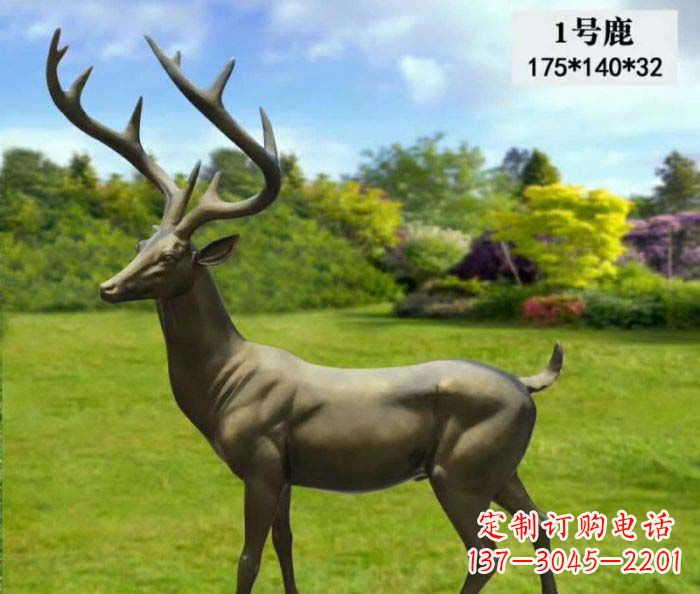 廊坊鹿动物铜雕