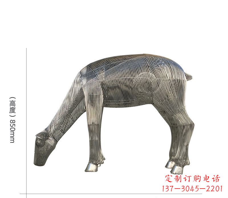 廊坊鹿鸣吉祥不锈钢景观雕塑