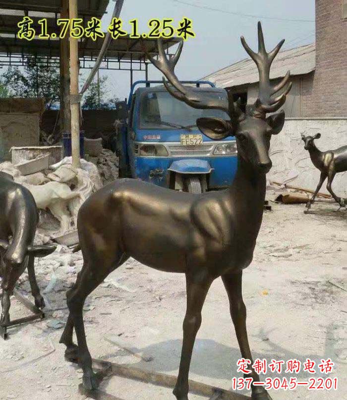 廊坊鹿铜雕塑