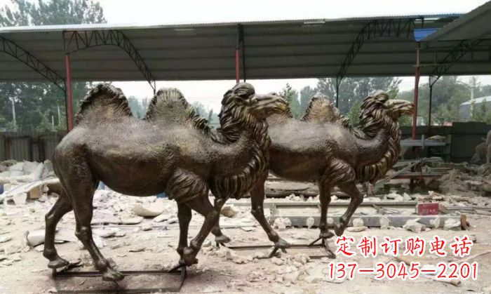 廊坊典雅优美的骆驼铜雕