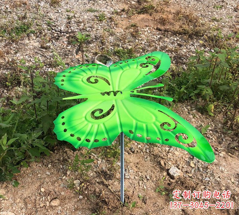 廊坊绿色不锈钢蝴蝶雕塑