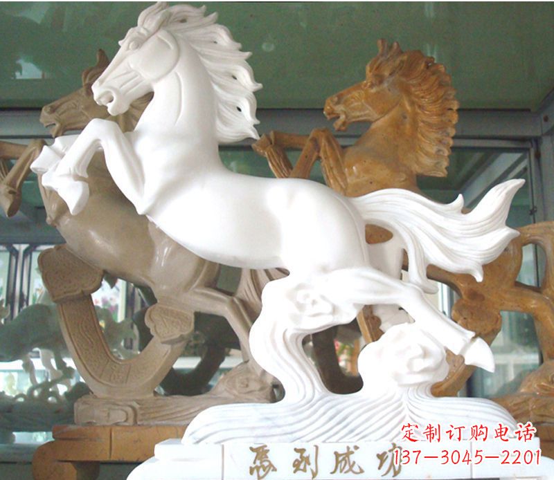 廊坊精美马到成功景观石雕