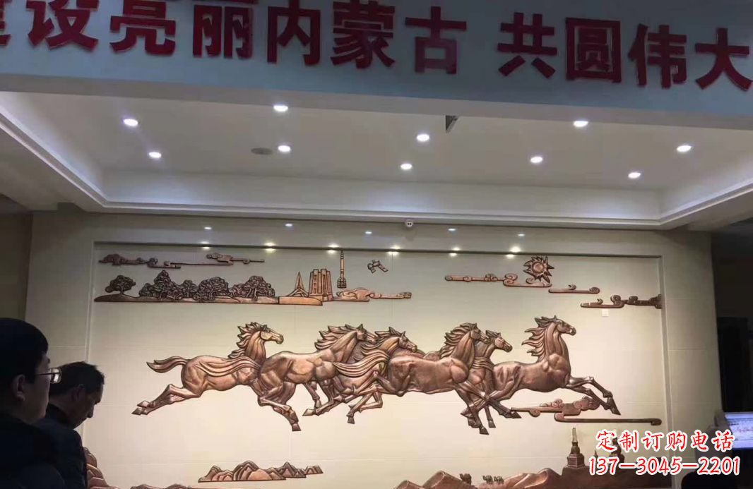 廊坊完美展示马到成功的铜马雕塑