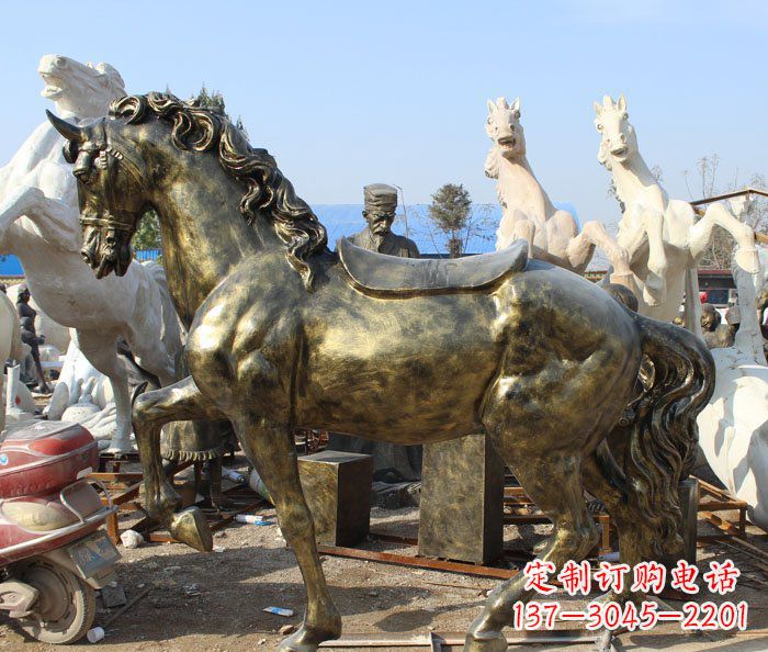 廊坊马动物铜雕塑——精致细腻的手工工艺