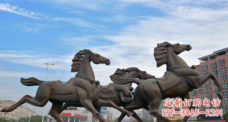廊坊马广场动物铜雕塑,精致细腻魅力无穷