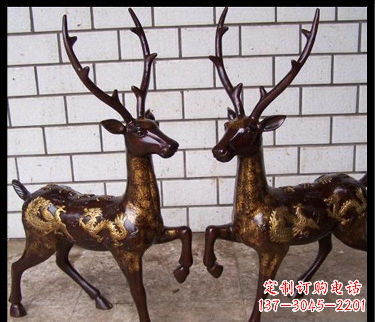廊坊梅花鹿玻璃钢动物雕塑