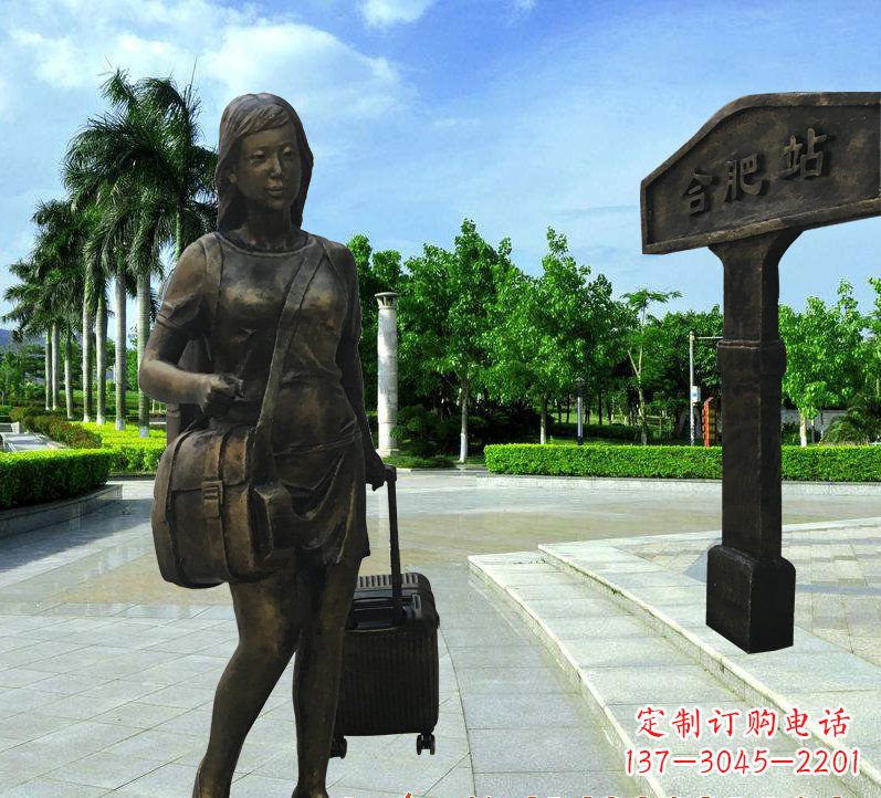 廊坊美貌铸就的美女铜雕