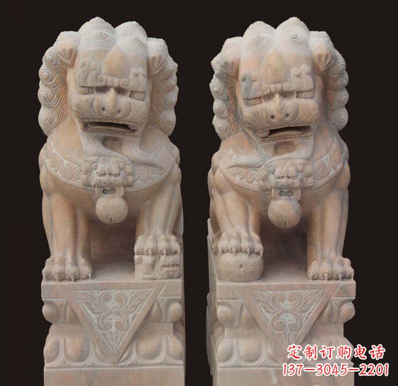 廊坊传统石狮子雕塑,精美绝伦