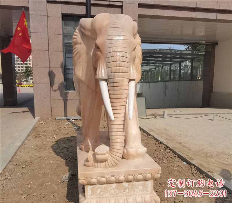 廊坊品质卓越,大象石雕门口装点