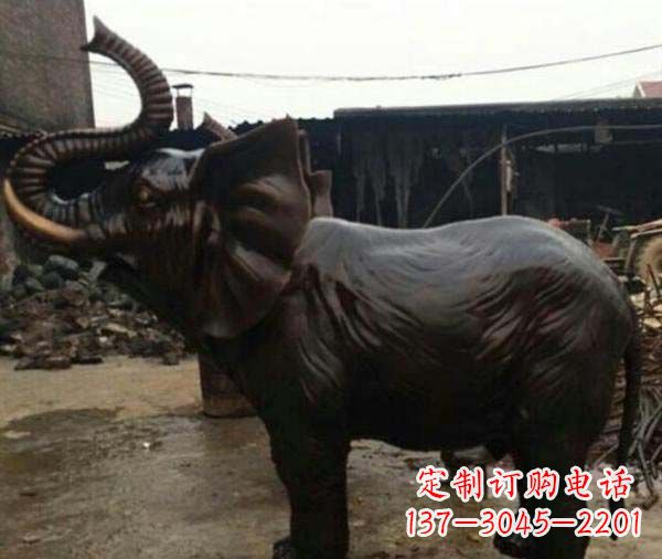 廊坊精致细腻的大象铜雕