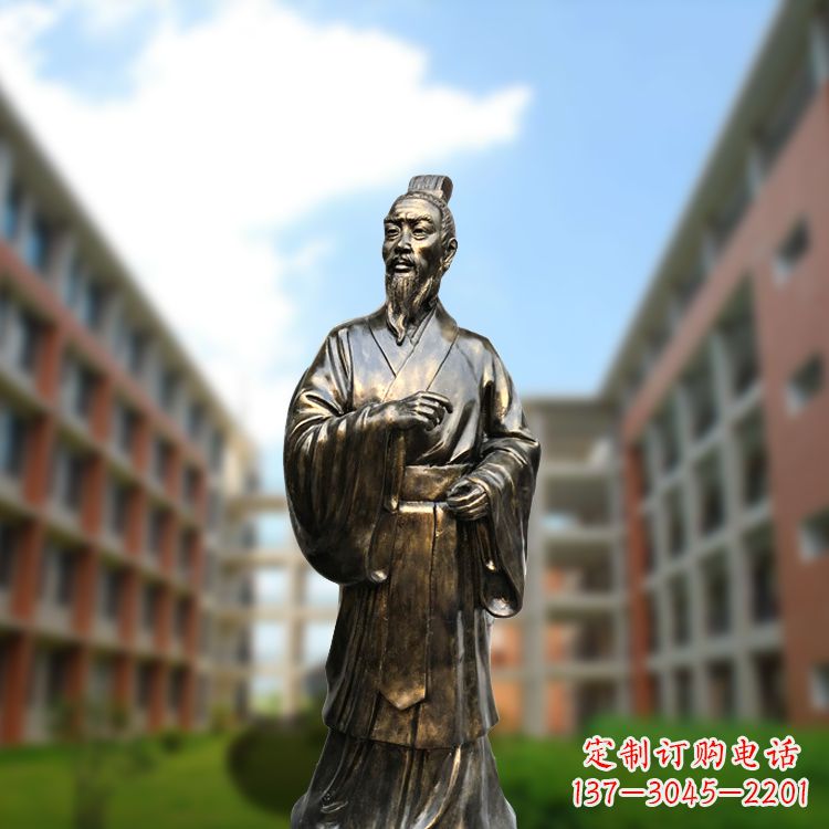 廊坊精美艺术,历久弥新的孟子玻璃钢仿铜雕像