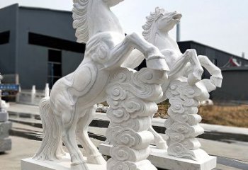 廊坊精美马踏祥云石雕，栩栩如生