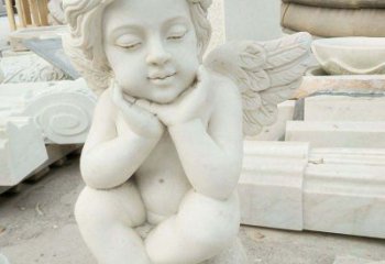 廊坊汉白玉小天使西方儿童石雕，让孩子们拥有属于自己的天使