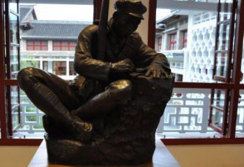 廊坊铜雕红军战士纪念雕塑，烈士镌刻永恒记忆