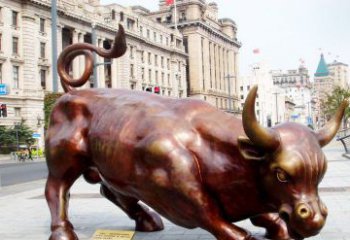 廊坊华尔街牛招财牛铜雕，拥有力量的象征