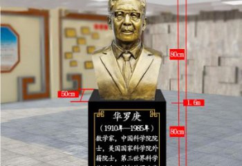 廊坊精美的华罗庚玻璃钢仿铜雕塑
