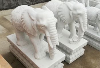 廊坊增添吉祥气息的玉质大象雕塑