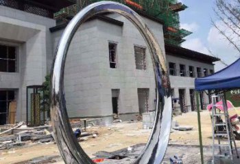 廊坊镜面圆环不锈钢雕塑112