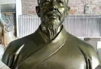 廊坊李时珍头像铜雕，为纪念传奇祖国医学家