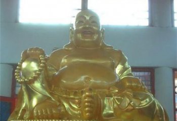 廊坊传统工艺制作鎏金弥勒佛像