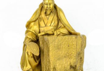 廊坊精致细腻的诸葛亮鎏金雕塑