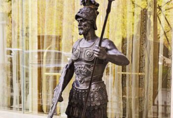 廊坊中领雕塑，精美战士铜雕