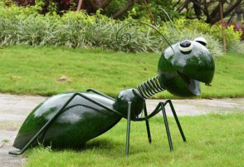 廊坊绿色落尾蚂蚁不锈钢摆件雕塑：精致的小动物艺术作品