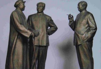廊坊标题:伟人朱德毛主席铜雕——传承毛主席精神