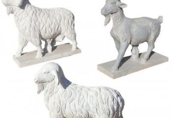 廊坊绵羊石雕公园动物雕塑-精致耐用的绵羊雕塑