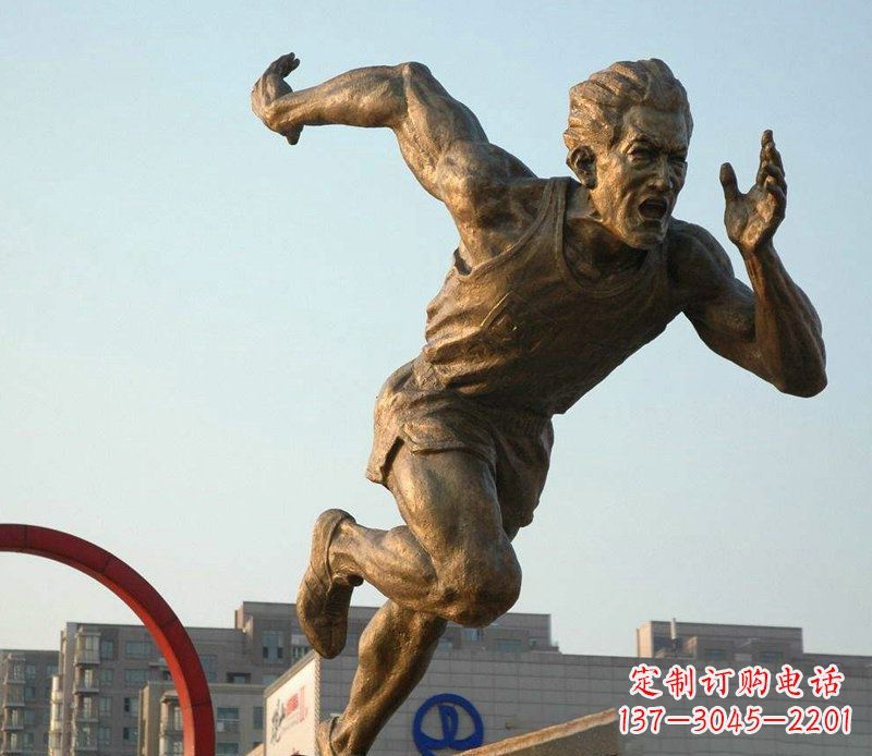 廊坊男人跑步运动人物铜雕