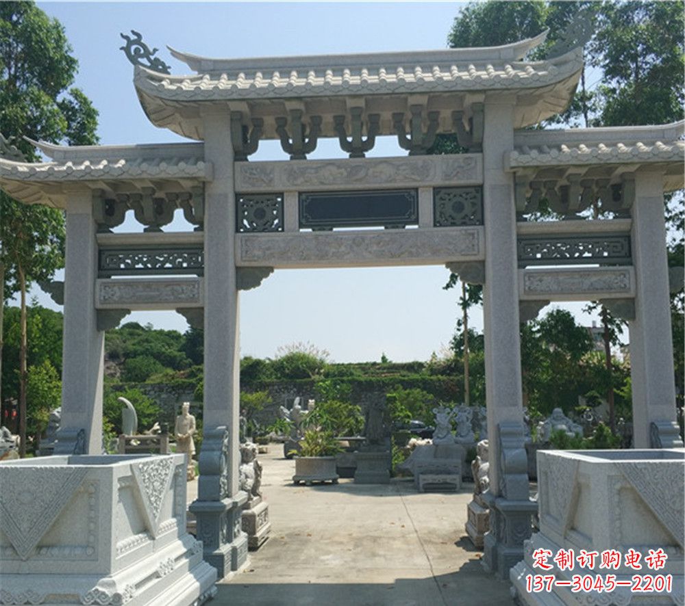 廊坊全国厂家特制农村石牌坊雕塑
