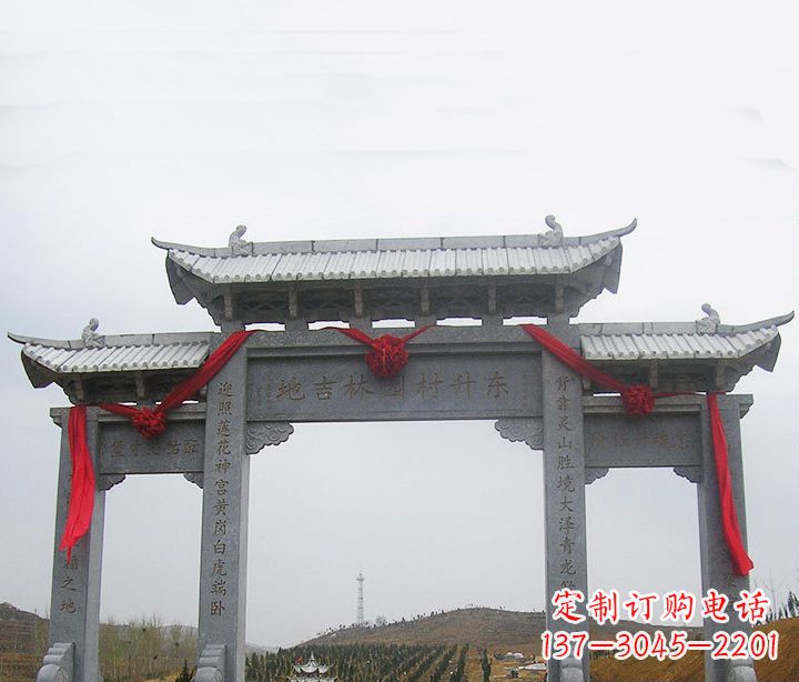 廊坊农村石牌坊石雕