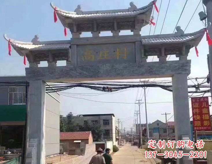 廊坊牌楼石雕塑,为家庭装饰带来精致灵动