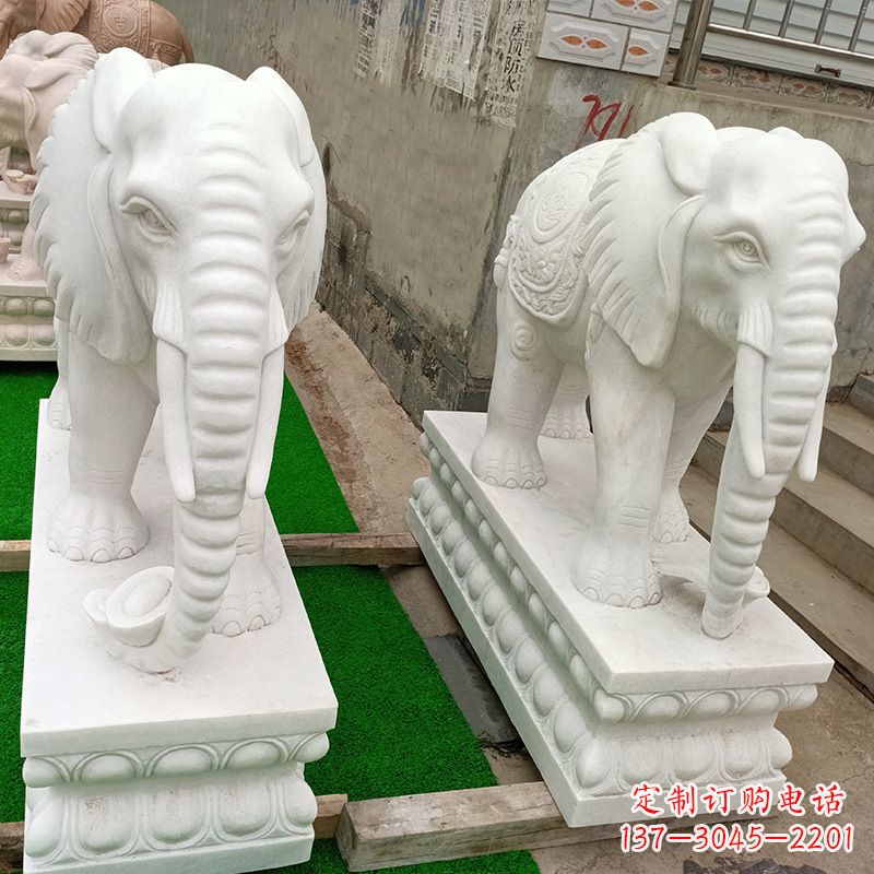 廊坊中领雕塑推出的天然石头大象雕塑,雕塑形象…