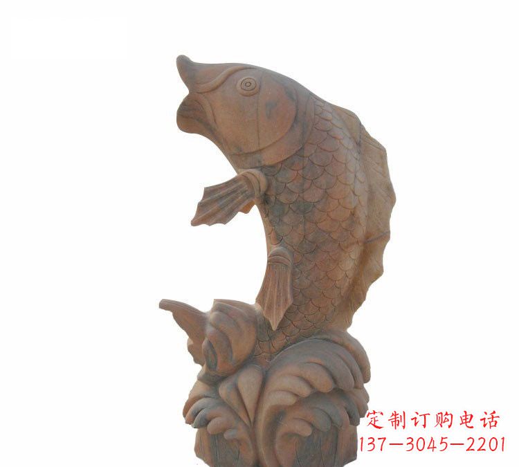 廊坊喷水鲤鱼动物石雕
